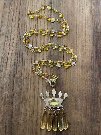 CROWN - Collier citrine JAUNE 1