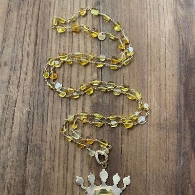 CROWN - YELLOW citrine necklace
