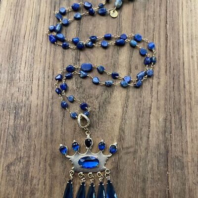 CROWN - BLUE lapis lazuli necklace