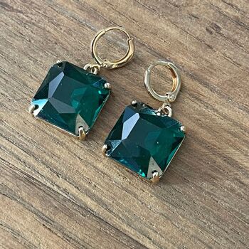 CUBY - Boucles d'oreilles vertes 1