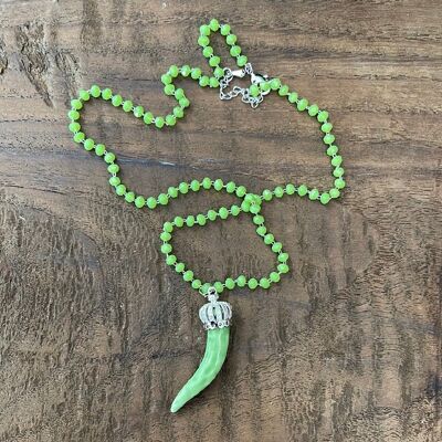 COLLIER CORNETTO ARGENT - Vert