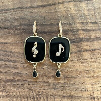 MUSIC PLATE EARRINGS