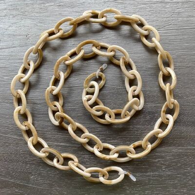 BEIGE / CAMEL CHAIN