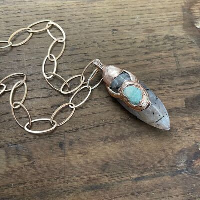 JASPER & Co - Rutilated quartz and amazonite