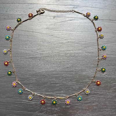 FIORELLINI - Gold flowers necklace