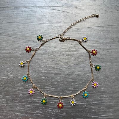 FIORELLINI - Gold flower anklet