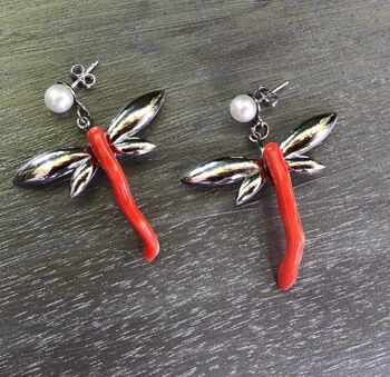 BOUCLES D'OREILLES DRAGON FLY - Noir 2