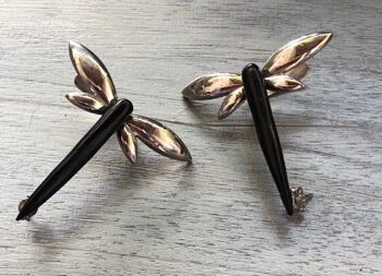 BOUCLES D'OREILLES DRAGON FLY - Noir 5