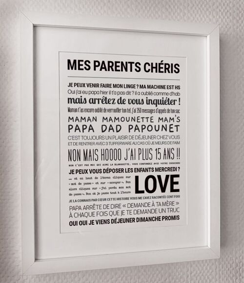 Affiche "MES PARENTS CHÉRIS"
