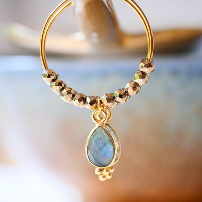 ORECCHINI PIPA LABRADORITE