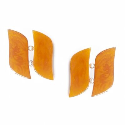 Boucles d'oreilles ONDINE orange cuit