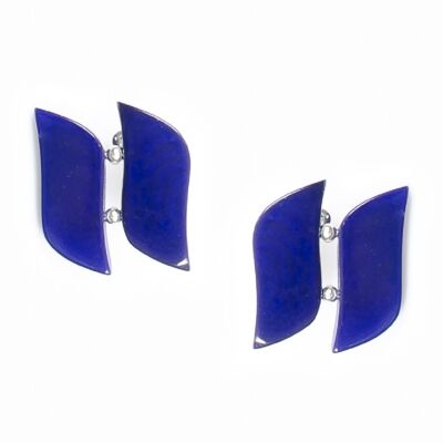 Boucles d'oreilles ONDINE Bleu Violacé