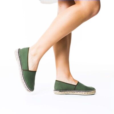 Armégröna espadriller