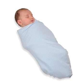 Swaddle 90x90 cm bleu clair-blanc 3