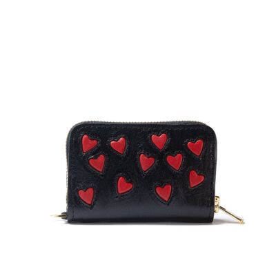 Trousseau ou porte-monnaie Calypso - black red