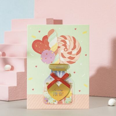 3D cadeaukaartje met envelop | Sweetie for you