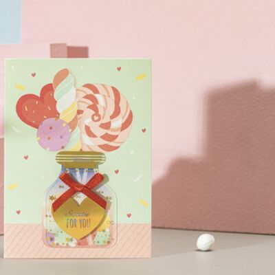 3D gift card with envelope | sweetie for you