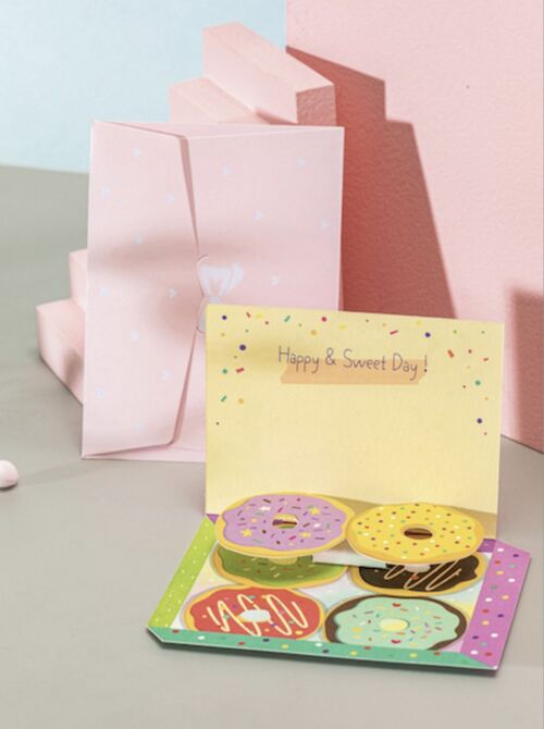 3D cadeaukaartje met envelop | Donut-Especially for you