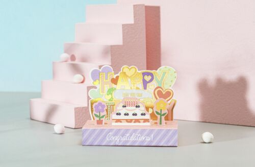 3D cadeaukaartje met envelop | Happy Birthday!