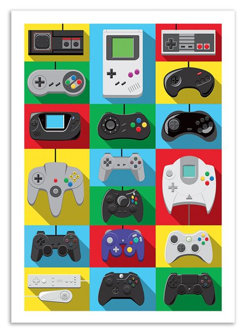 Art-Poster - Legendary Controllers - Olivier Bourdereau W15001-A3