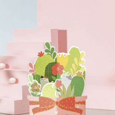 3D-Geschenkkarte mit Umschlag | Blume für dich