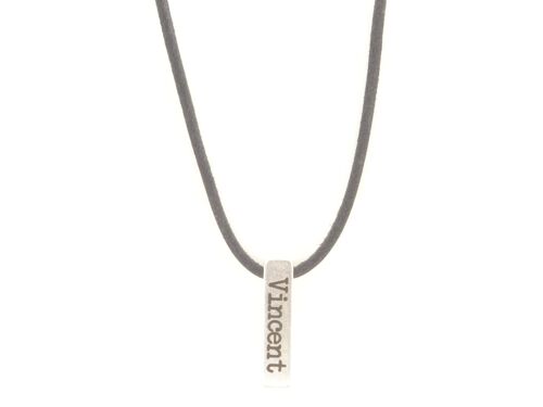 Cancún Engraved Bar Necklace