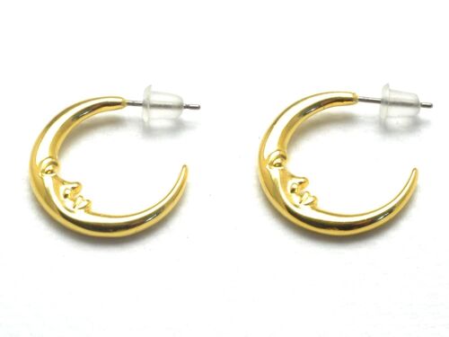 Davis Strait Moon Hoop Earrings