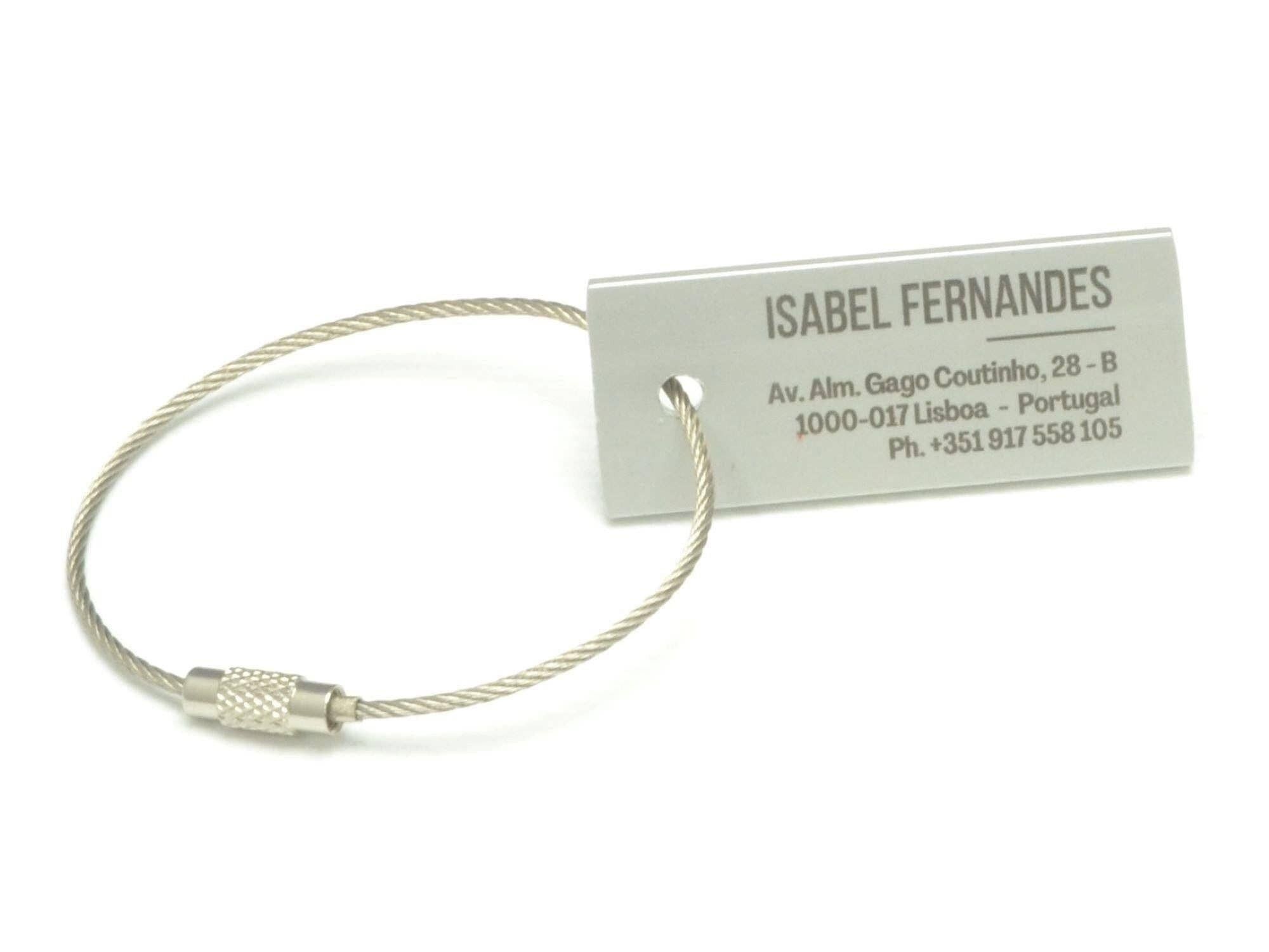 Engraved Luggage Tag Metal