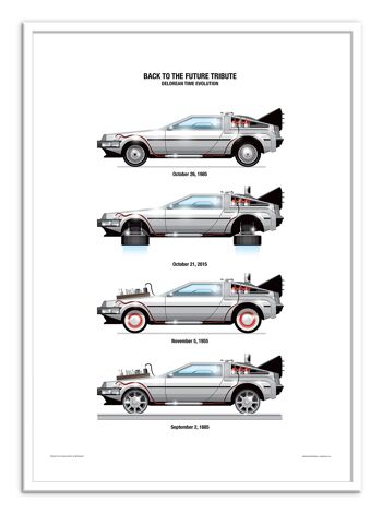 Art-Poster - DeLorean DMC-12 - Olivier Bourdereau W15006 2