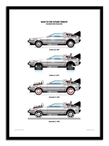 Art-Poster - DeLorean DMC-12 - Olivier Bourdereau W15006 3