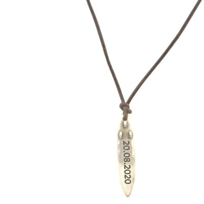 Perth Engraved Surf Necklace