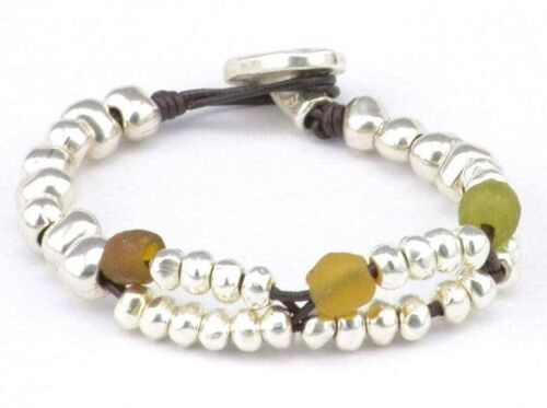 Whitefish Recycled Beads Bracelet