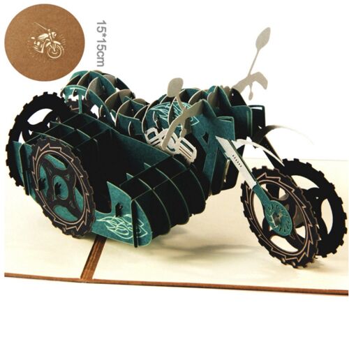 3D kaart Motorfiets - Harley Davidson - 3D videokaart motor, uitnodiging motorfiets reis