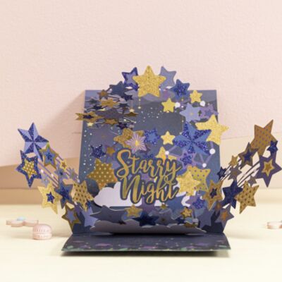 3D greeting card Starry Night especially for you