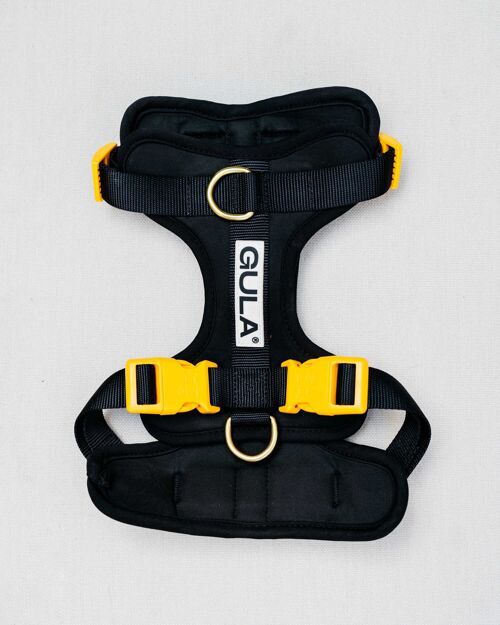 GULA Dog Harness Black & Yellow