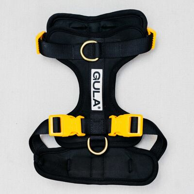 GULA Dog Harness Black & Yellow