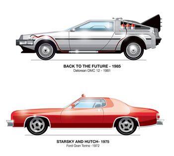 Art-Poster - Legendary Movie Cars - Olivier Bourdereau W15007-A3 5