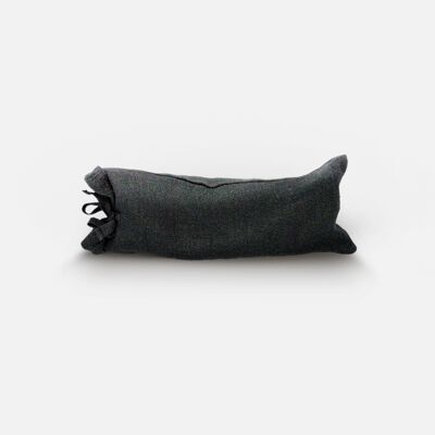 Black eye pillow filled with lavender herbs