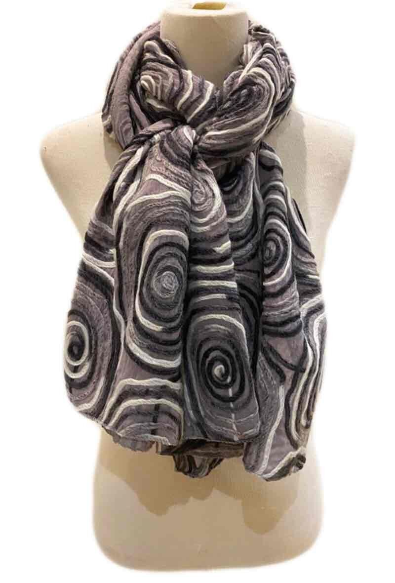 Sciarpa morbida fantasia tonda