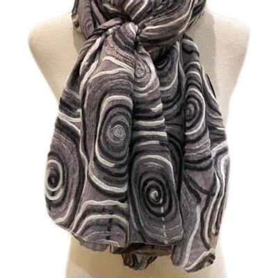 Soft round pattern scarf