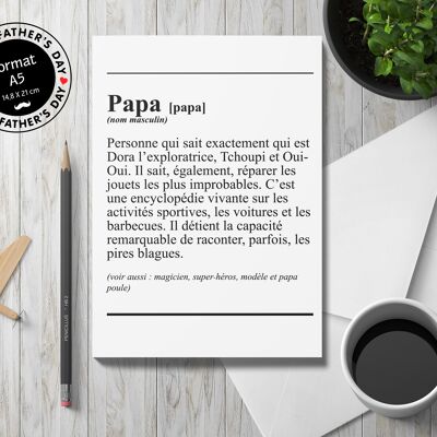 A5 - Carte Famille - Définition Papa