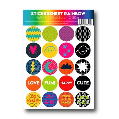 Stickervel | Regenbogen