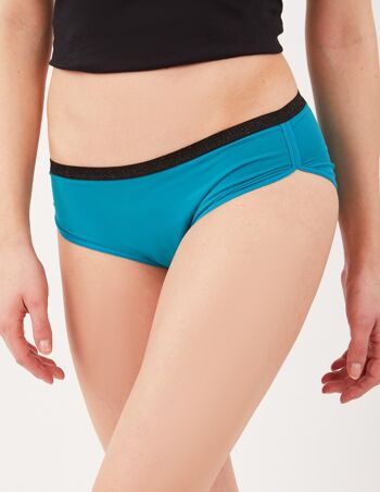 Culotte menstruelle Sport - Bleu Lagon - Flux Moyen 1