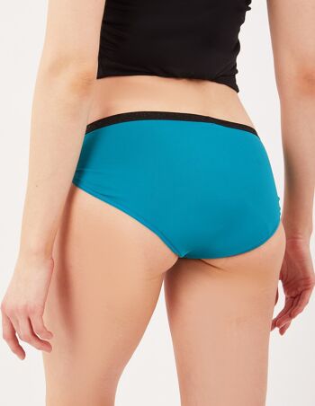 Culotte menstruelle Sport - Bleu Lagon - Flux Moyen 2