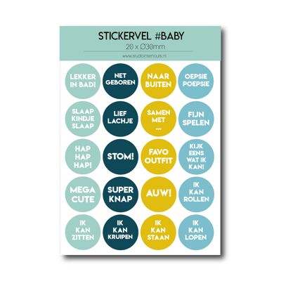 Stickervel | Baby - mint