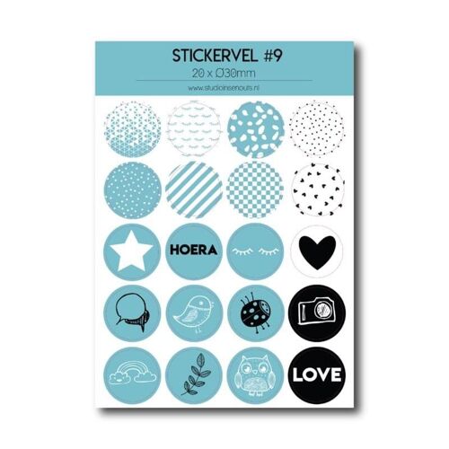 Stickervel | Lichtblauw