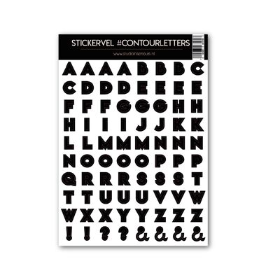 Stickervel | Kontur-Alphabet