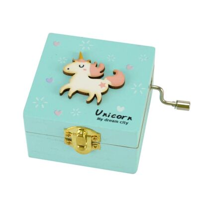 Green Windup Unicorn Music Box