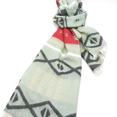 Soft geometric pattern scarf