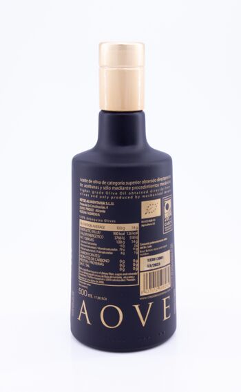 Huile d'olive PREMIUM BIO MA'SARAH (Arbequina) | Primé | 500 ml Extra Vierge d'Espagne | Huile d'olive fraîche fruitée dans une bouteille en verre de haute qualité 2